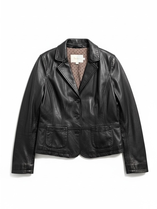 Boden Jackets & Blazers - Boden Butter-Soft Leather Blazer Jacket Black Size 10 EUC